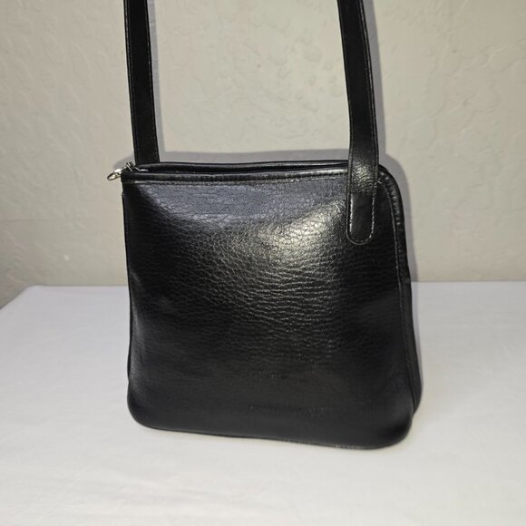 Vintage Longchamp Roseau Small Black Grain Leather Crossbody Shoulder Bag AS IS - Picture 6 of 13